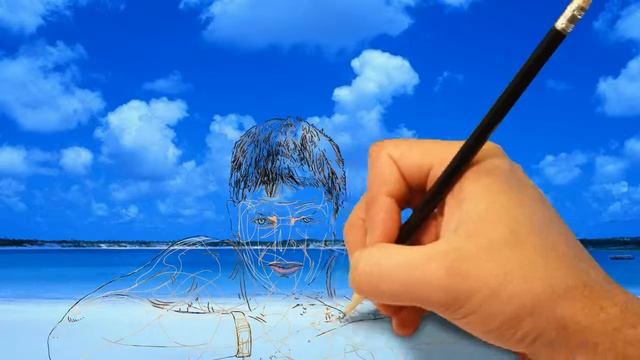 Рисованный видео-портрет, с Днем рождения! смотреть онлайн