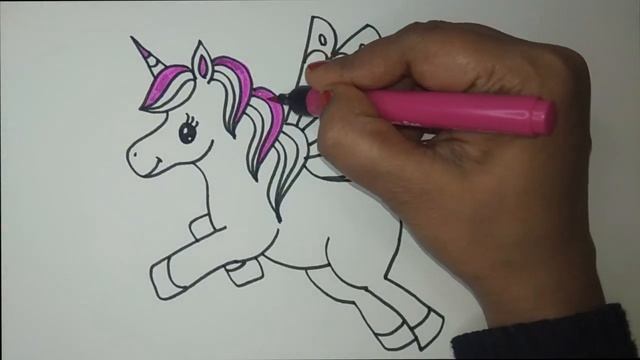 How to draw a winged unicorn | Easy step by step for kids and beginners смотреть онлайн