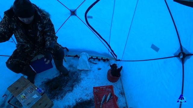 Рыбалка на глубине 14 метров. Открытие зимнего сезона 2019-2020г. с.Хадахан, р.Ангара. смотреть онлайн