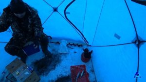 Рыбалка на глубине 14 метров. Открытие зимнего сезона 2019-2020г. с.Хадахан, р.Ангара.