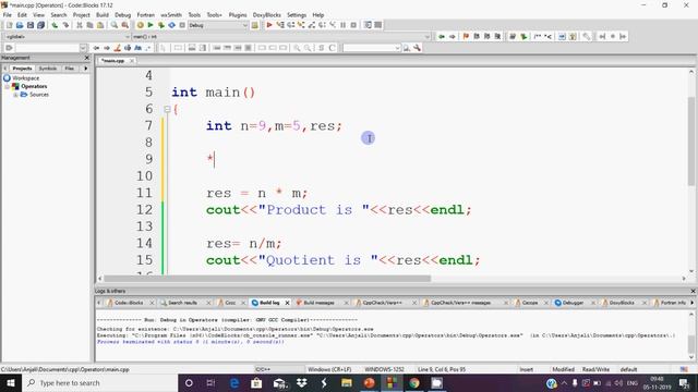 Binary Operators Arithmetic Operators in C++ | #objectoriented #programming