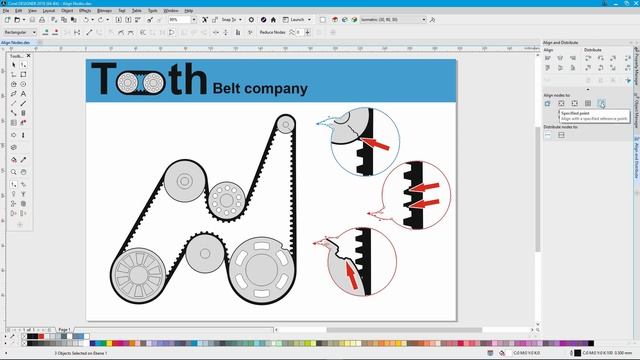 Efficient curve editing: Align nodes in CorelDRAW Technical Suite смотреть онлайн