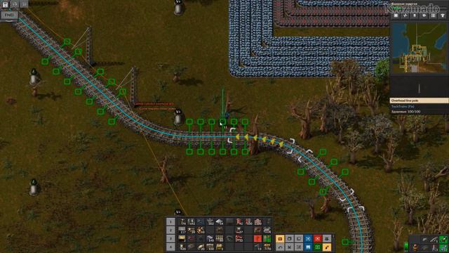 Factorio. Сезон ХЭ. Электрификация поездов - # 7 смотреть онлайн