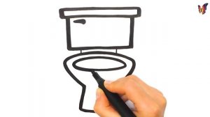 Рисунок раскраска УНИТАЗ / Как нарисовать и раскрасить УНИТАЗ / How to draw a toilet bowl