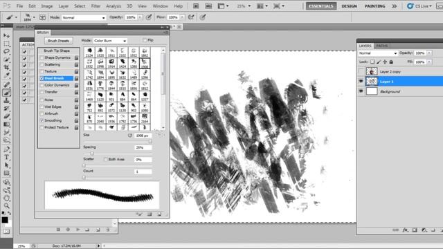 Grunge Paint Strokes - Photoshop Brushes - 68 in set смотреть онлайн
