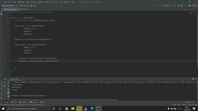 Datenstrukturen #5 - Hashcode | equals Methode Java deutsch смотреть онлайн