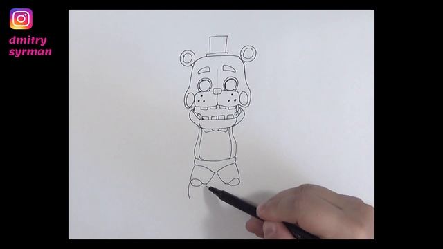 How to draw Rockstar Freddy, FNAF, Как нарисовать Рокстар Фредди, ФНАФ смотреть онлайн