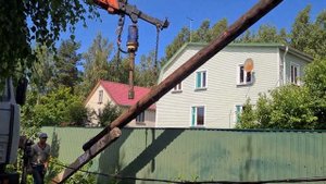 демонтаж деревянной опоры