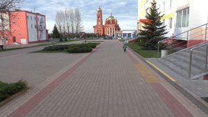 Россия Белгород. Строитель. Площадь вечер. Russia . Belgorod . Stroitel .