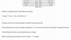 Ажурный плед спицами с узором «Сердечки»