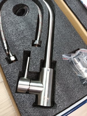 Смеситель для кухни FRAP F40899 нержавеющая сталь