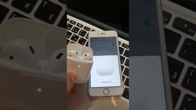 Реплика AirPods 2 с оригинальной анимацией, подключение к iPhone