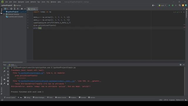 Аппроксимация данных в Python
