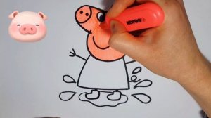 Easy draw peppa pig with kids | Легко нарисовать свинку пеппу с детьми |