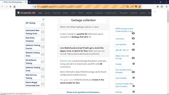 What is the default garbage collector in Java?
| javapedia.net