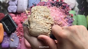 ASMR cutting dry small cubes on soap/АСМР режу сухие маленькие кубики на мыле