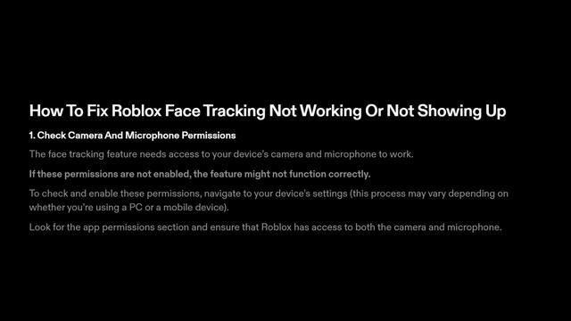 How To Fix Roblox Face Tracking Not Working Or Not Showing Up смотреть онлайн