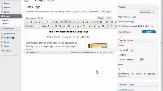 WordPress Landing Pages Plugin Demonstration смотреть онлайн