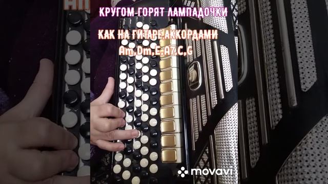 БАЯН.КРУГОМ ГОРЯТ ЛАМПАДОЧКИ.БЕЗ НОТ АККОРДАМИ Am,Dm,E,F,C,G,КАК НА ГИТАРЕ.РУССКАЯ НАРОДНАЯ ПЕСНЯ.