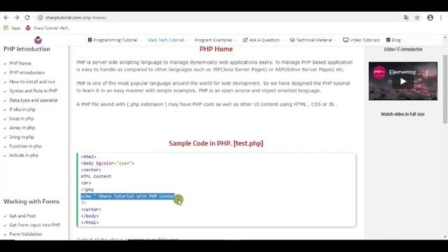 php tutorial for beginners full in hindi  [Chapter 1 -  PHP Home]
