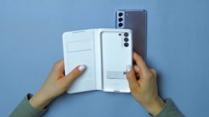 Оригинальный чехол книжка для Samsung Galaxy S21+ Smart LED View Cover EF-NG996PVEGRU