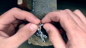 Шнурок на шею (Гайтан) для крестика шелковый с серебряной застежкой SHS3002