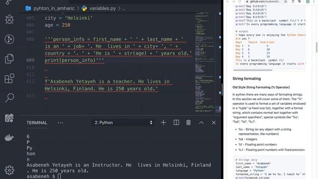 Python in Amharic: Day 3 - 2/4