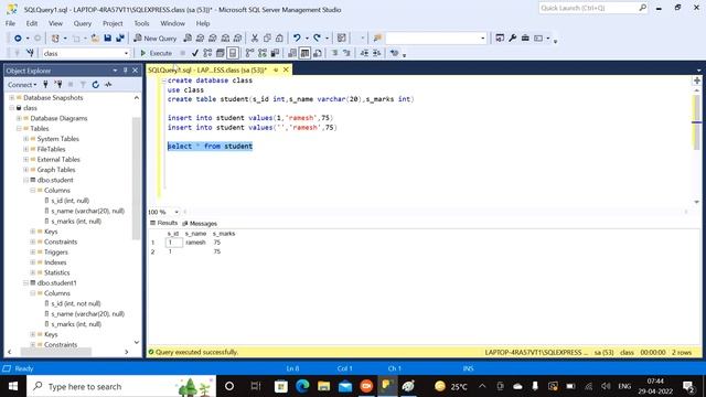 6 .Commands in SQL server (DDL ,DML and  DQL)
