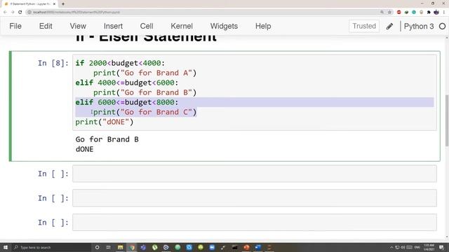 IF ELSE Statement  Python Tutorial For Beginners | If Elif Else in Python | Nested If