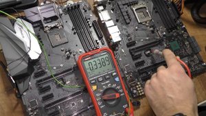 Ремонт материнской платы ASUS Z270E GAMING. Не включается. Замена ножки сокета процессора. Часть#2
