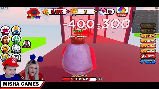 Толстеем Вместе в Roblox! FAT Every Second Game! смотреть онлайн