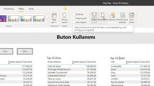 POWERBI' de Buton Kullanımı ve Bookmark' lar