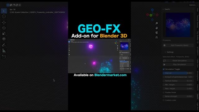 ?Procedural Fireworks in Blender: GeoFX Add-on!