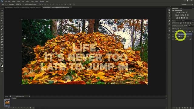 PS photoshop project 5 creating typography quotes image. смотреть онлайн