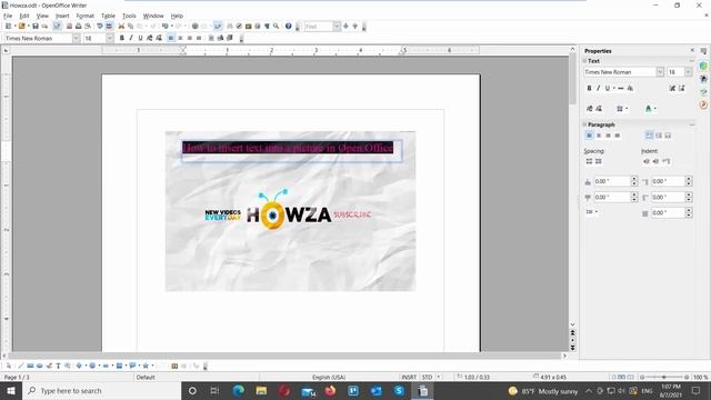 How to Insert Text into a Picture in Open Office смотреть онлайн
