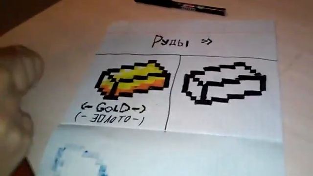 Как нарисовать слиток золота в майнкрафт смотреть онлайн