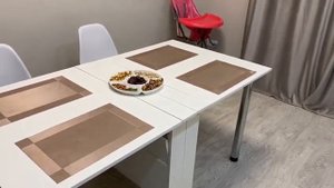 Стол книжка трансформер на металлических ножках СТК22 белый  от мебельной фабрики ДЖАЗ