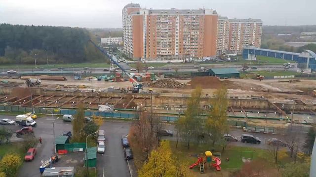 Стройка метро: станция "Боровское шоссе" - 5 лет за 15 сек
