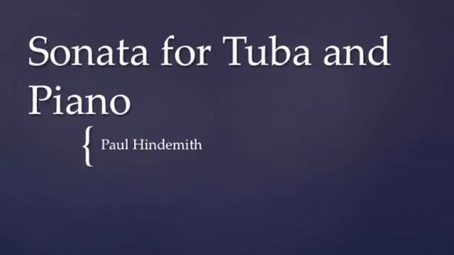 Paul Hindemith Sonata for Tuba and Piano