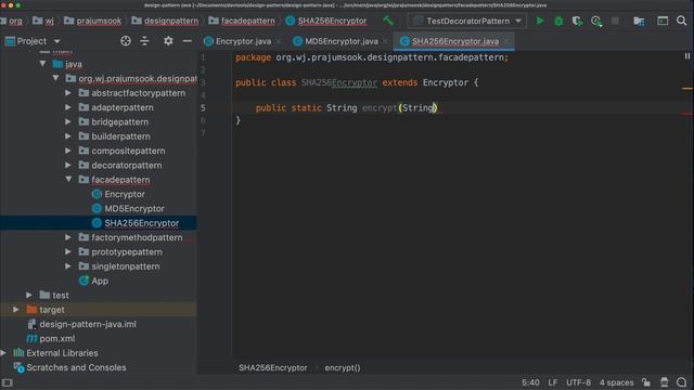 Software design patterns in Java - Facade pattern