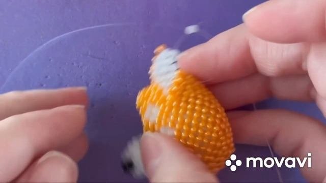 4 часть Морковный корги#амигурумиизбисера мордочка и ушко #большиеамигуруми #подпишись