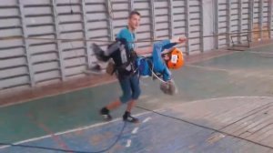 Преодоление навесной переправы спортивным способом