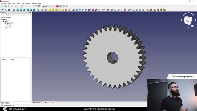 Spur Gears in FreeCAD смотреть онлайн