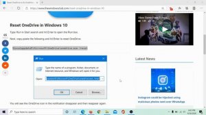 Reset OneDrive to fix OneDrive problems on Windows PC