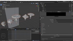Blender Избушка ► 3.9. Заявочный план. Ассеты грибы, ч.3