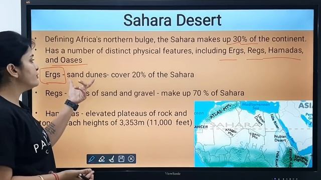 PHYSICAL MAP OF AFRICA | Physical Features of Africa | World Map & Continents | Ma'am Richa