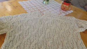 Вязание/Готовая работа и процессы/Кардиган ленточной пряжей/филейка/#вязание_спицами #вязаниекрючко