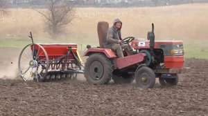 Посев ЛЮЦЕРНЫ Конной СЕЯЛКОЙ и Трактором SHIFENG !