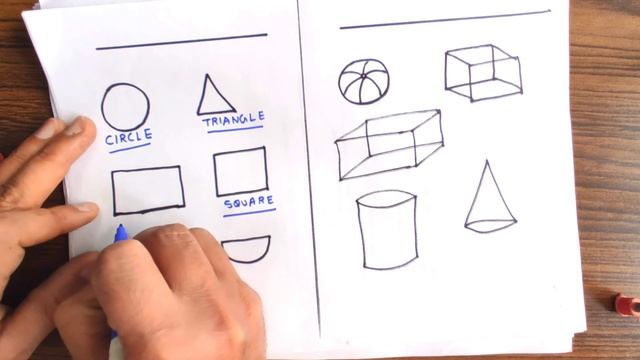 Math Shapes Drawing 2D / Maths 2D Shapes / 3D Shapes Drawing easy