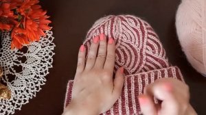 ВЛОГ 6. Шапка с отворотом в технике "Бриошь". Варежки с Индийским клином и вышивкой #crochet